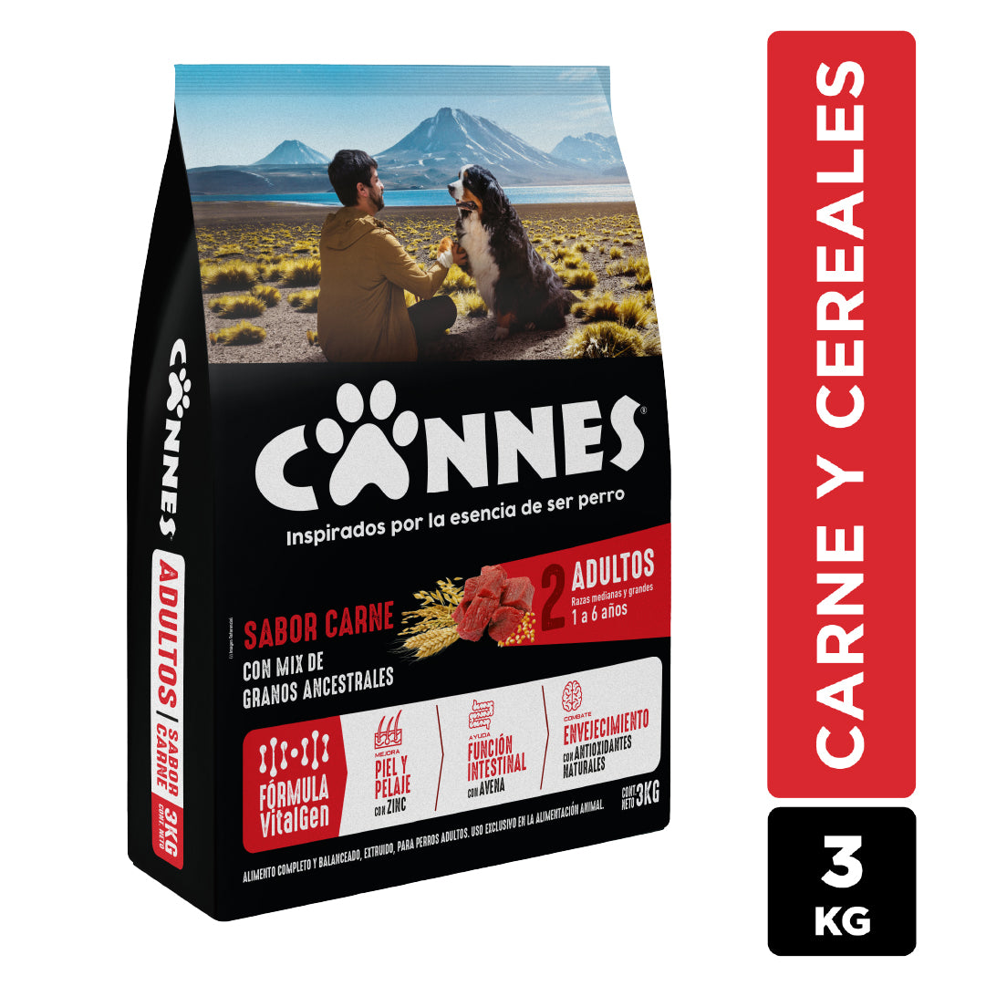 Alimento perro Carne y Cereales Pack 6x3kg