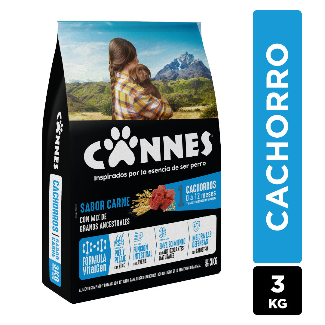 Alimento cachorro Carne y Leche Pack 6x3kg
