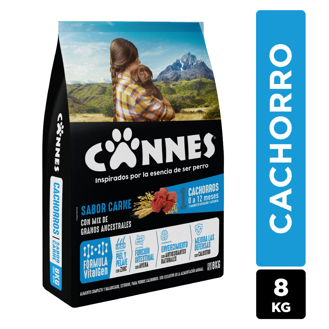 Alimento perro cachorro sabor Carne 8kg Vence 23/09/2023