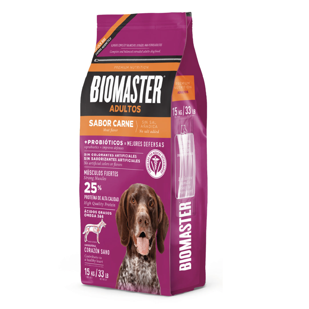 Alimento Premiuim Perro Adulto Biomaster Carne 15 Kg