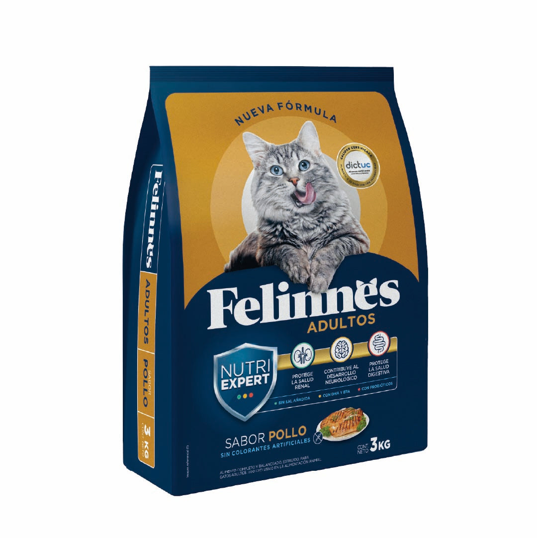 Alimento Gato Adulto Felinnes Pollo 3 Kg