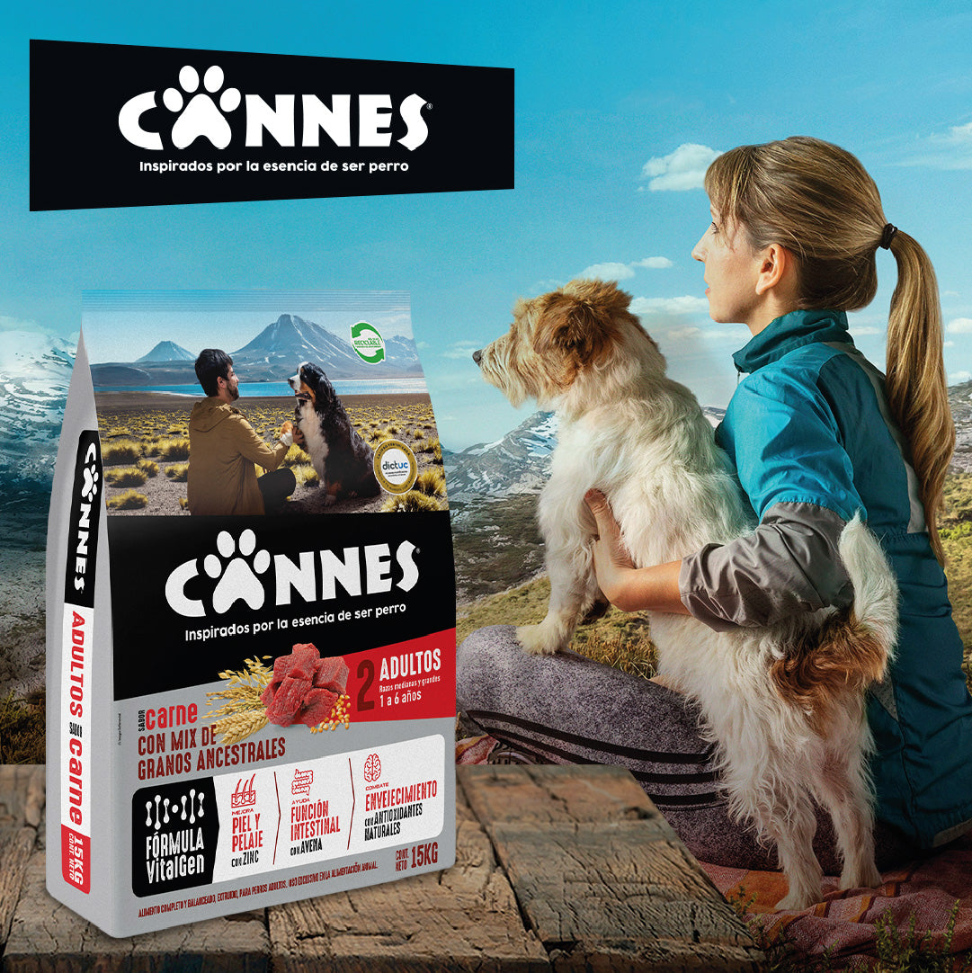 Alimento Perro Adulto Cannes Carne y Cereales 15 Kg