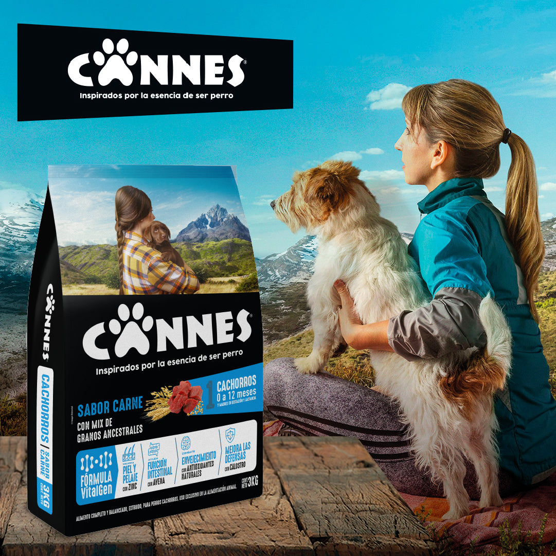 Alimento Perro Cachorro Cannes Carne y Leche 3 Kg