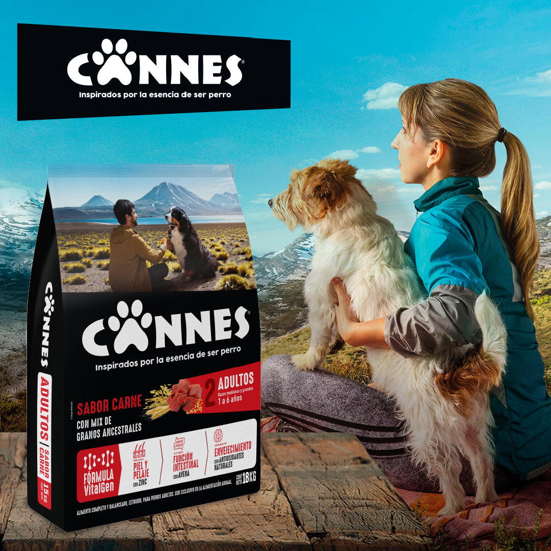 Alimento Perro Adulto Cannes Carne y Cereales 18 Kg