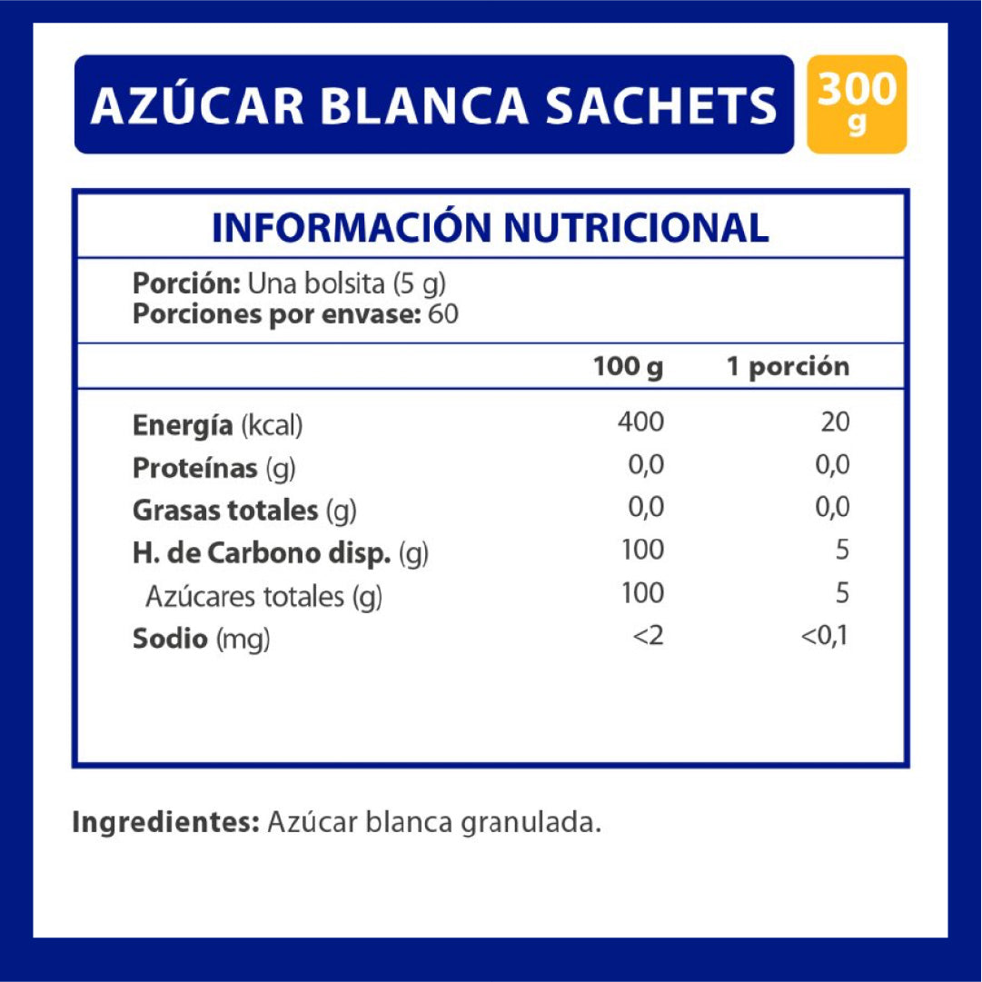 Azúcar Blanca Multipack Bolsitas 60x5g