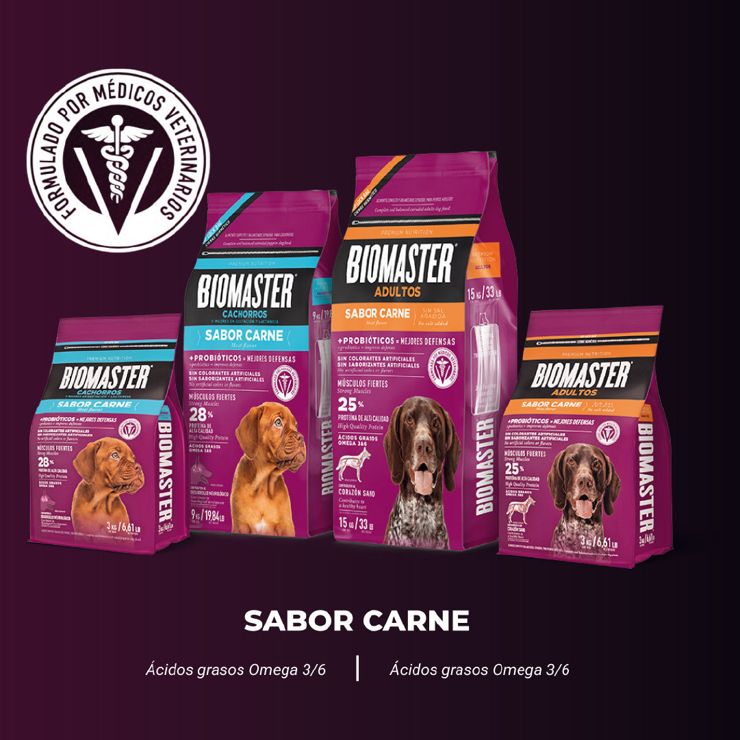 Alimento Premiuim Perro Adulto Biomaster Carne 3 Kg