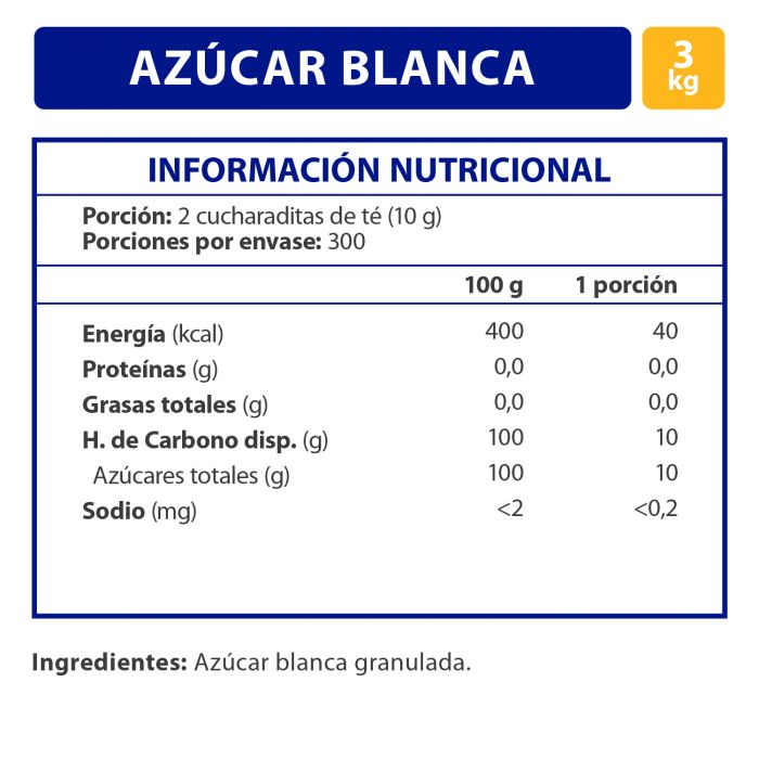 Azúcar Blanca Doypack 3kg