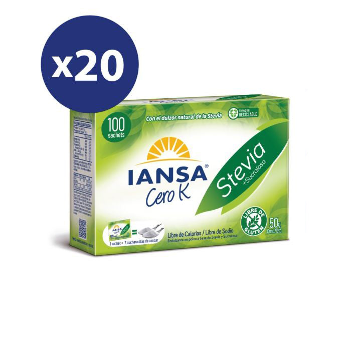 Endulzante Stevia Sucralosa Sachet 100u