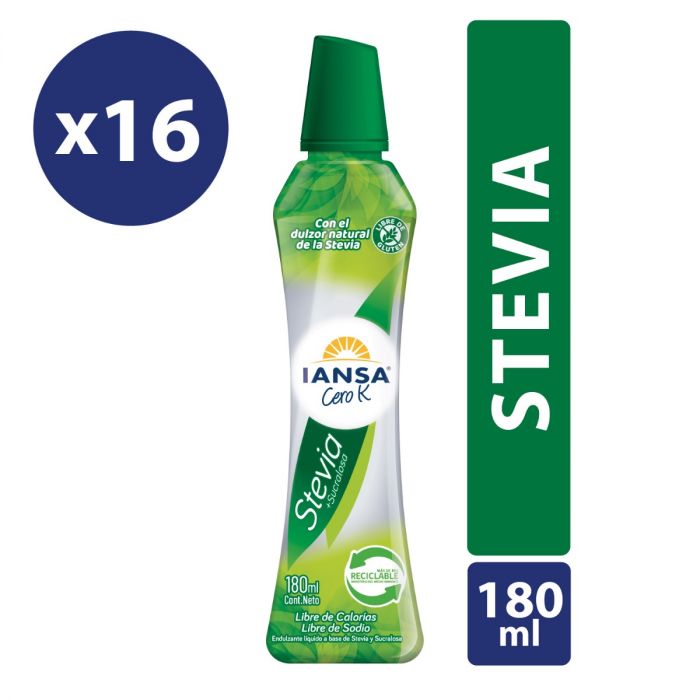 Endulzante Stevia Sucralosa 180 Ml