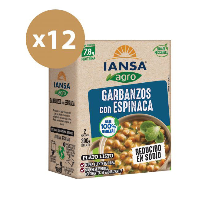 Garbanzos con Espinaca Listos 390 Gr