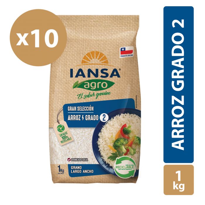 Arroz Grado 2 Grano Largo Ancho 1 Kg