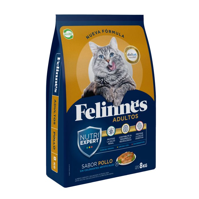 Alimento Gato Adulto Felinnes Pollo 8 Kg