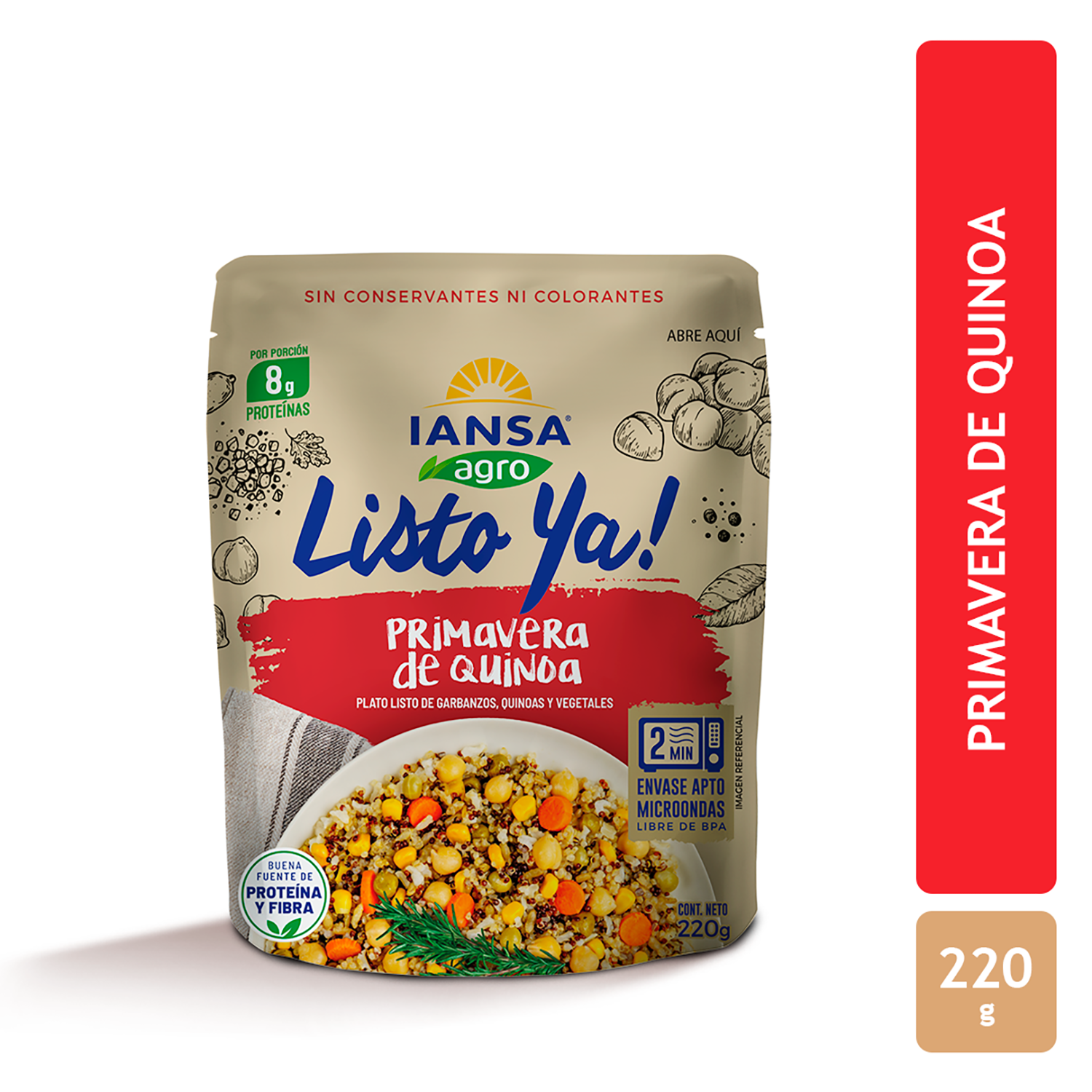 Plato Listo Ya! Primavera De Quinoa 220 Gr