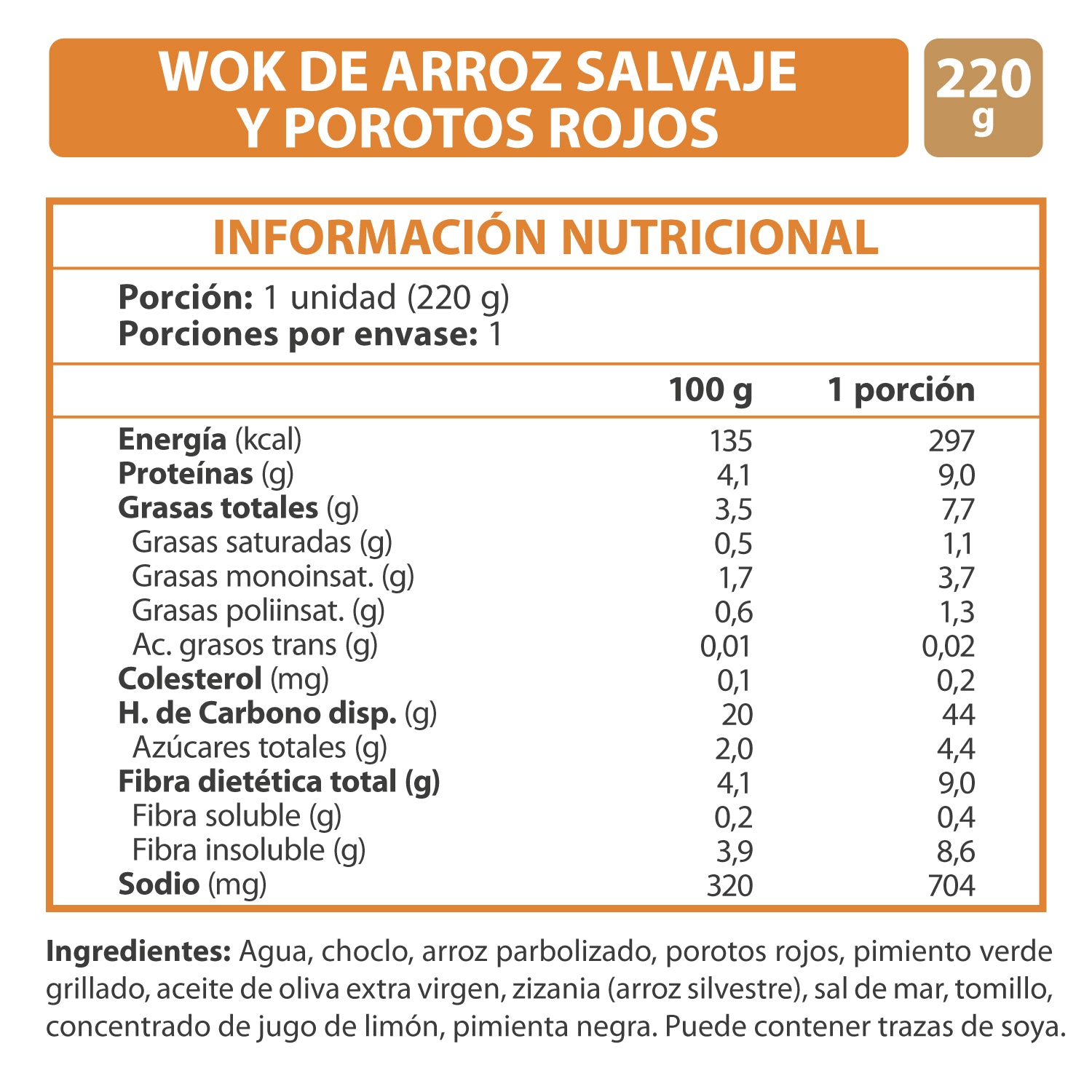Plato Listo Ya! Wok de Arroz Salvaje 220 Gr