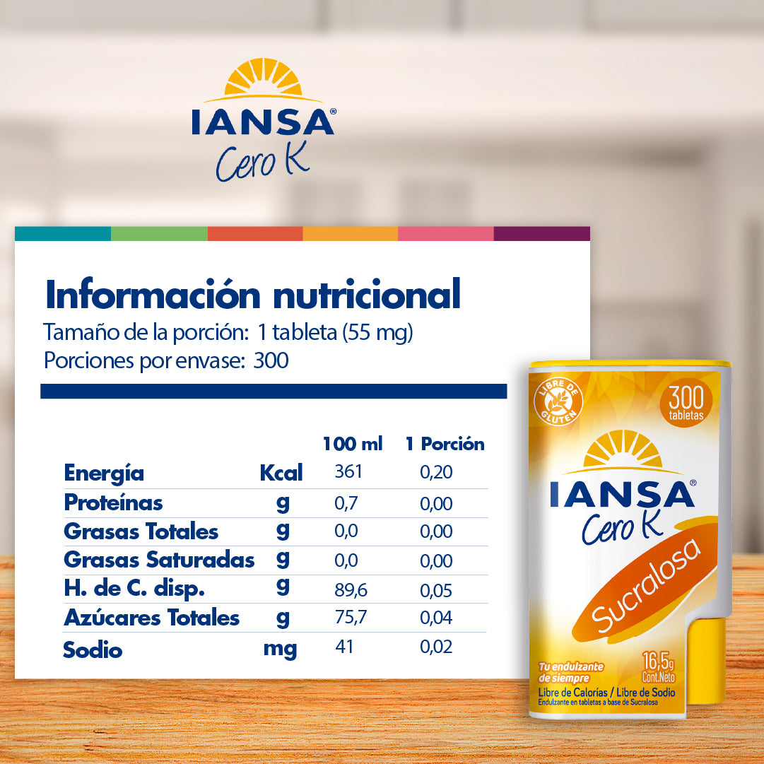 Endulzante Tabletas Sucralosa 300un