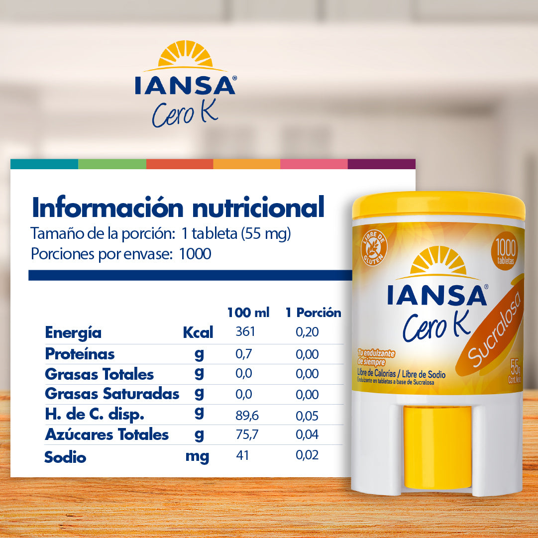 Endulzante Tabletas Sucralosa 1000un