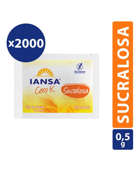 Endulzante Sucralosa Pack Sachet 2000un