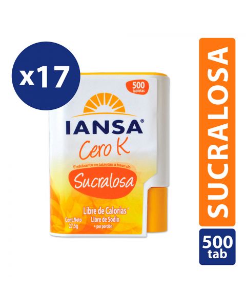 Endulzante Tabletas Sucralosa Pack 17x500un