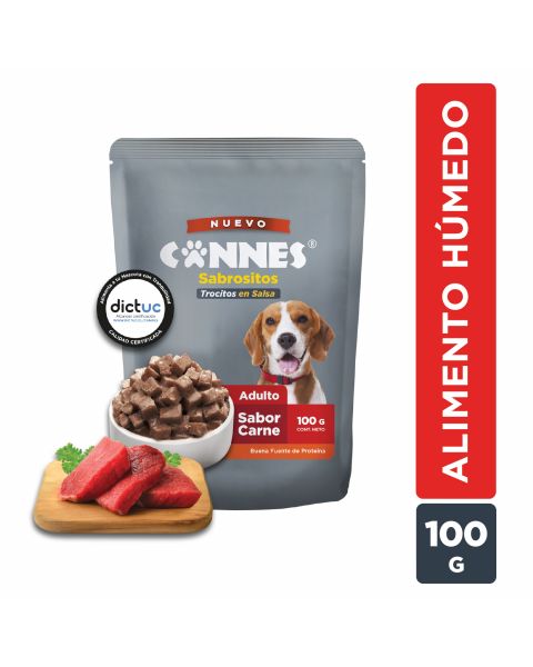 Trocitos en salsa perro sabor Carne 100g