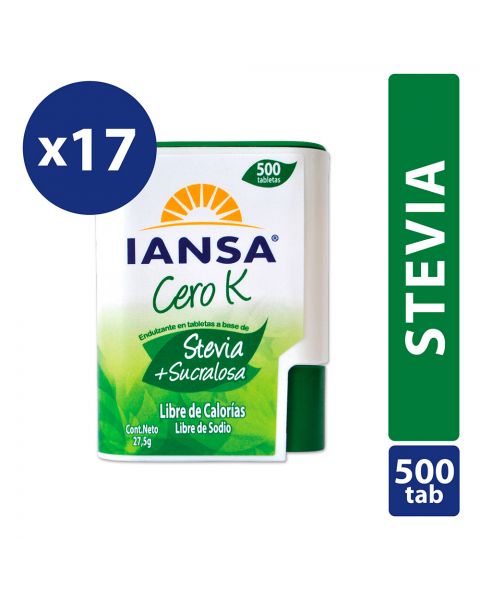 Endulzante Tabletas Stevia Pack 17x500un