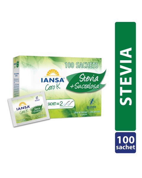 Endulzante Stevia Pack Sachet 100un