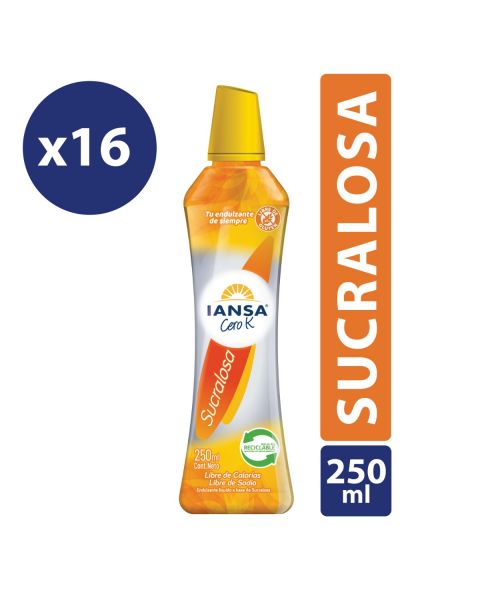 Endulzante Líquido Sucralosa Pack 16x250ml
