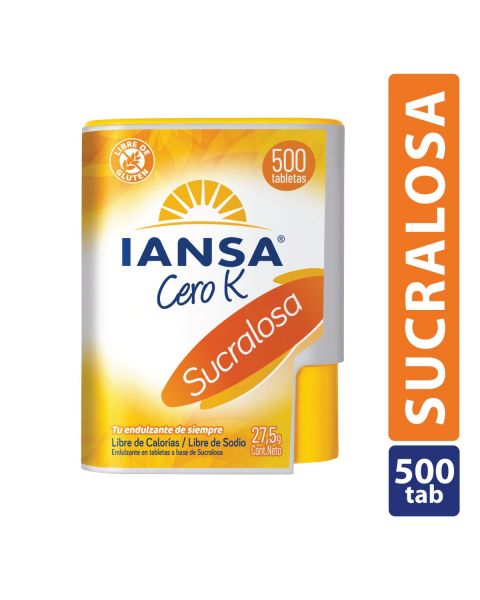 Endulzante Tabletas Sucralosa 500un. PRÓXIMO A VENCER