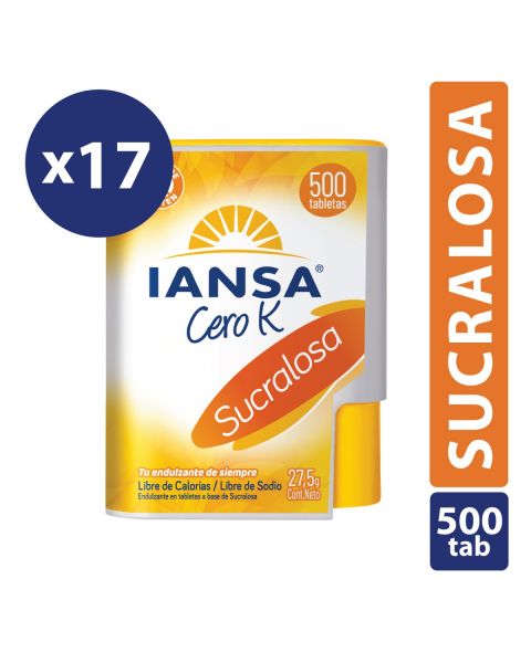 Endulzante Tabletas Sucralosa Pack 17x500un
