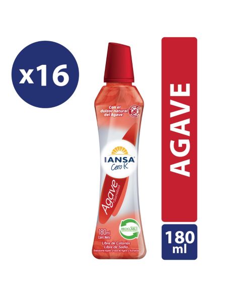 Endulzante Líquido Agave Pack 16x180ml