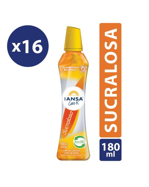 Endulzante Líquido Sucralosa Pack 16x180ml