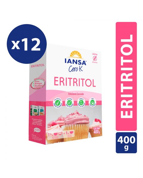 Endulzante Granulado Eritritol Pack 12x400g