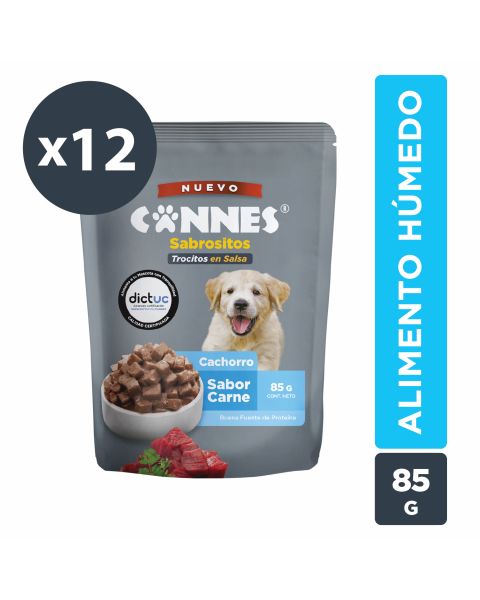 Trocitos en salsa cachorro Carne Pack 12x85g