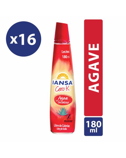 Endulzante Líquido Agave Pack 16x180ml