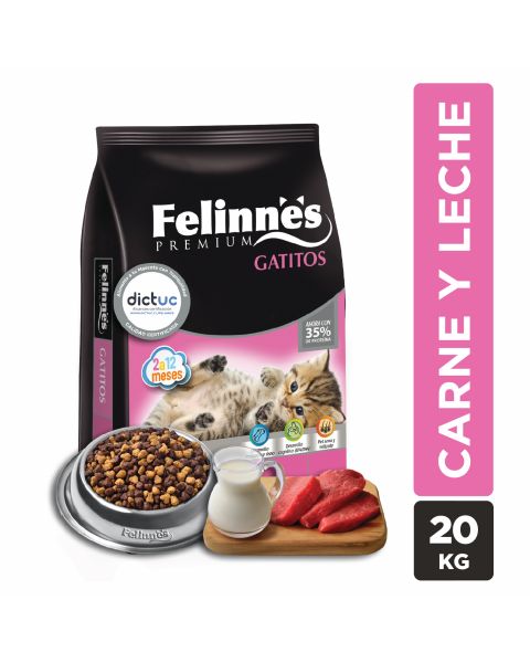 Alimento gatito sabor Carne y Leche 20kg