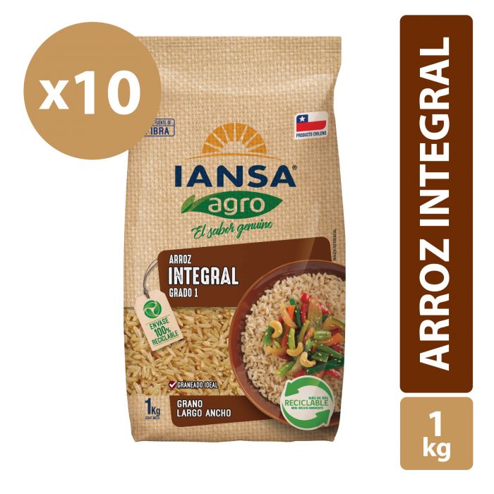 Arroz Integral Grado 1 Pack 10x1kg