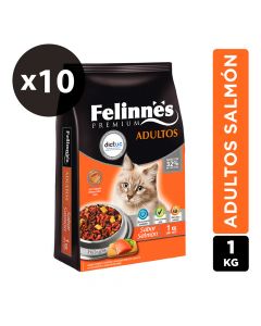 Alimento gato adulto sabor Salmón Pack 10x1kg