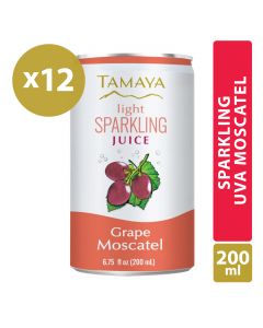 Jugo Sparkling Uva Moscatel lata Pack 12x200ml