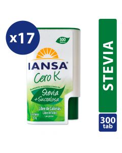 Endulzante Tabletas Stevia Sucralosa Pack 17x300un