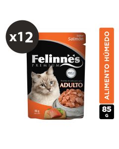 Trocitos en salsa gato sabor Salmón Pack 12x85g