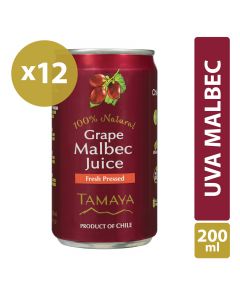 Jugo Uva Malbec lata Pack 12x200ml