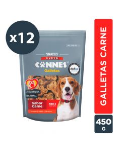 Galletas perro adulto y cachorro sabor Carne Pack 12x450g