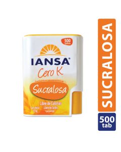 Endulzante Tabletas IANSA CERO K® Sucralosa 500un