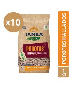 Porotos Hallados Pack 10x1kg Vence 30/04/2024