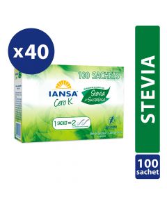 Endulzante Granulado Stevia Sucralosa Pack Sachet 40x100un