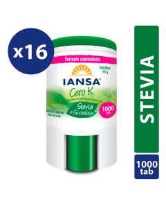 Endulzante Tabletas Stevia Sucralosa Pack 16x1000un